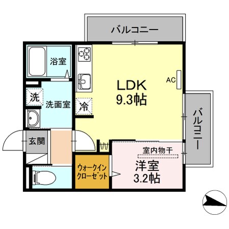 アップス大町DIIの物件間取画像